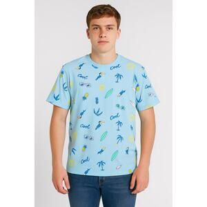 Hybrid Boys Tropical Print Tee Shirt - Size XL, Summer Beach Theme, NWOT